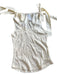 Ulla Johnson Size L Cream Cotton Shoulder Tie Ribbed Top Cream / L