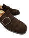 Hermes Shoe Size 42 Dark Brown Suede Solid Dress Single Buckle Men's Shoes Dark Brown / 42