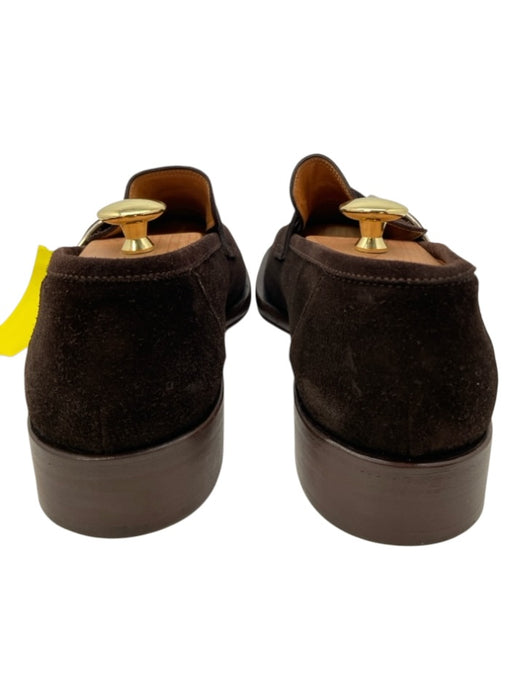 Hermes Shoe Size 42 Dark Brown Suede Solid Dress Single Buckle Men's Shoes Dark Brown / 42