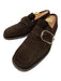 Hermes Shoe Size 42 Dark Brown Suede Solid Dress Single Buckle Men's Shoes Dark Brown / 42