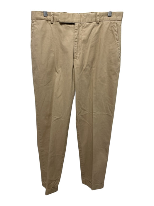 Polo Size 32 Beige Cotton Solid Men's Pants Beige / 32