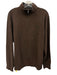Polo Size M Brown Cotton Blend Solid Quarter Zip Sweatshirt Long Sleeve Shirt Brown / M