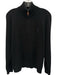 Polo Size M Black Cotton Solid Quarter Zip Men's Sweater Black / M