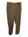 Polo Size 34 Brown Wool Blend Herringbone Cuffed Khakis Men's Pants Brown / 34
