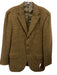 Polo Made in Italy Tan & Green Print Wool Blend Houndstooth 3 button Blazer Tan & Green Print / 40R