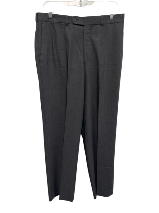 Jack Victor Size 32 Gray Wool Solid Dress Men's Pants Gray / 32