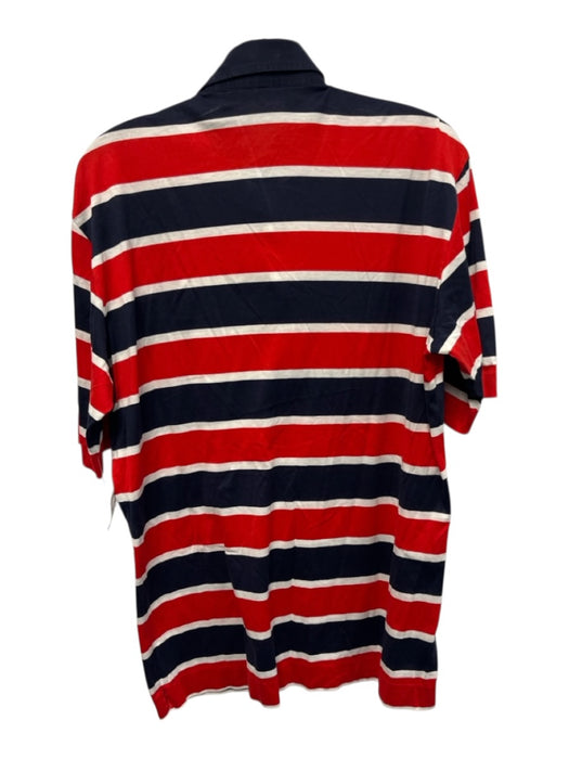 Maus & Hoffman Size 40 Red, White & Blue Cotton Striped Polo Men's Short Sleeve Red, White & Blue / 40