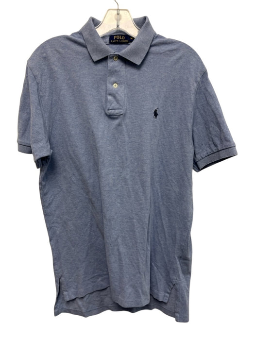 Polo Size M Blue Cotton Solid Polo Men's Short Sleeve Blue / M