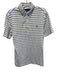 Ralph Lauren Size M White & Blue Cotton Striped Polo Button Down Short Sleeve White & Blue / M