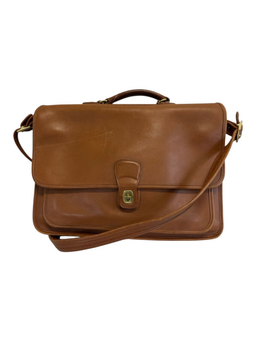 Coach Brown Leather Solid Satchel Men's Bag Brown