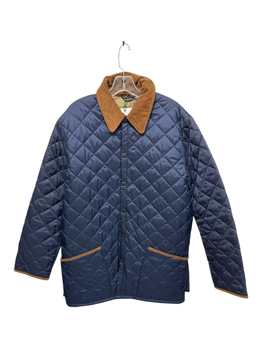 Barbour NWT Size M Blue & Brown Polyamide Blend Quilted Men's Jacket Blue & Brown / M