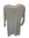 Lilly Pulitzer Size M Gray & Gold Cotton Blend Long Sleeve embroider neck Dress Gray & Gold / M