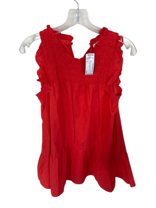 &merci Size M Red Elastic Trim Ruffle Maxi Dress Red / M