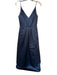 Size 4 Navy Polyester Spaghetti Strap Boning Pleat Gown Navy / 4
