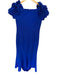 Alexander by Daymor Size 8 Electric Blue Polyester Off Shoulder Beaded Gown Electric Blue / 8