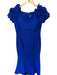 Alexander by Daymor Size 8 Electric Blue Polyester Off Shoulder Beaded Gown Electric Blue / 8