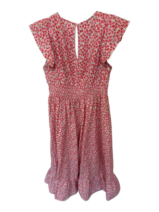 Karlie Size M Red & green Cotton Cap Sleeve Flowers Smocked Waist Maxi Dress Red & green / M