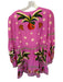Farm Rio Size M Pink & Green Viscose & Linen Long Balloon Sleeve Animals Dress Pink & Green / M