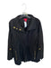 Ciao Milano Black Nylon Blend Hood Full ZIp Athletic Raincoat Black / L