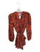Dress Forum Size S Orange & Black Rayon Blend Long Sleeve Kaleidoscope Dress Orange & Black / S
