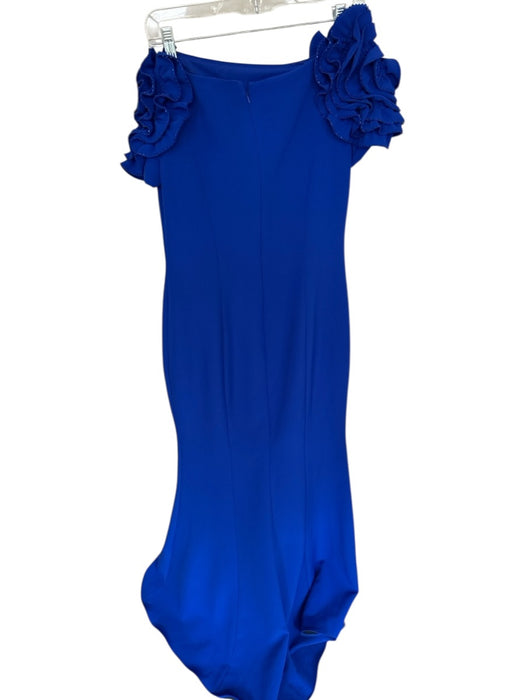 Alexander Size 8 Cobalt Blue Polyester Off Shoulder Beading Back Zip Gown Cobalt Blue / 8