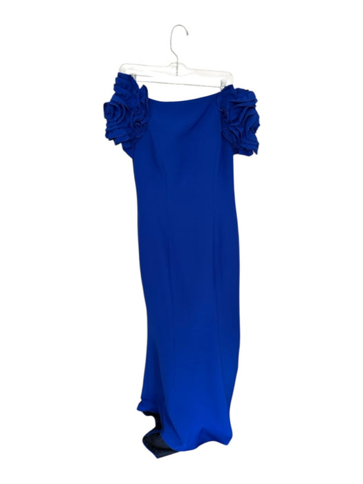 Alexander Size 8 Cobalt Blue Polyester Off Shoulder Beading Back Zip Gown Cobalt Blue / 8
