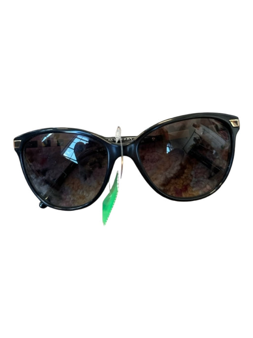 Burberry Black & Tan Acetate Cat Eye Sunglasses Black & Tan