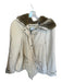 Daughters of the Lib Size M Cream & Brown Cotton Faux Fur Full ZIp Coat Cream & Brown / M