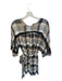 Maeve Size XS Gray & Taupe Rayon Blend Long Sleeve Checkered Belted Dress Gray & Taupe / XS