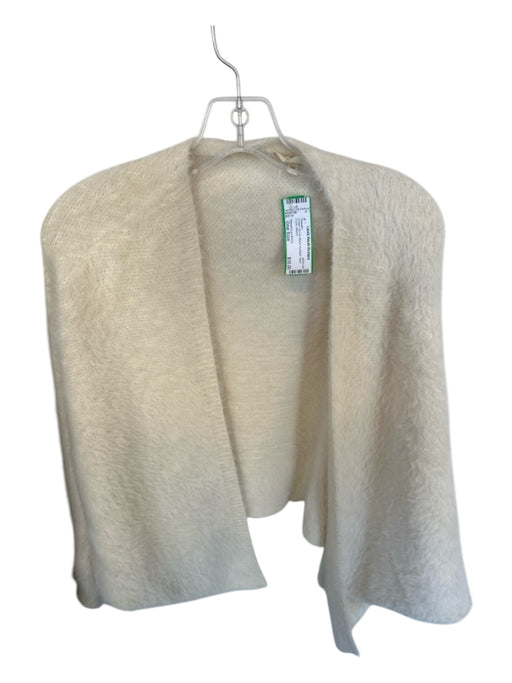 Sleeping on Snow Size One Size Cream Acrylic Blend Eyelash Open Front Sweater Cream / One Size