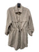 Zara Size XS Taupe Viscose & Acetate Button Up Breast Pocket Collar Dress Taupe / XS