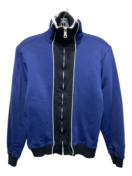 Valentino Size Small Navy, Black, White Cotton Blend Long Sleeve Jacket Navy, Black, White / Small