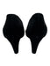 Brunomagli Shoe Size 10 Black Leather Suede Block Heel Gathered Round Toe Pumps Black / 10