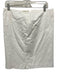 Alexander McQueen Size 44 White Cotton Side Zip Knee Length Skirt White / 44