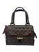 Louis Vuitton Brown Coated Canvas Top Handles Zip Close Bag Brown