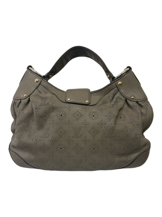 Louis Vuitton Taupe Gray Leather Monogram Goldtone Hardware Dust bag incl. Bag Taupe Gray