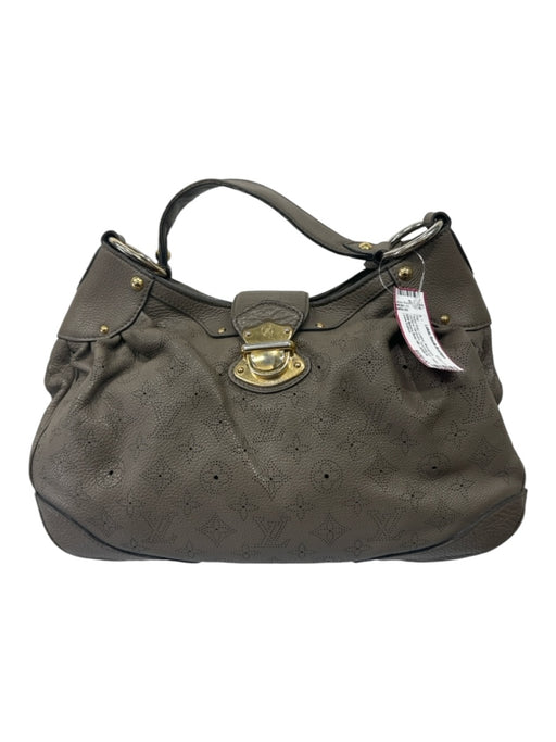 Louis Vuitton Taupe Gray Leather Monogram Goldtone Hardware Dust bag incl. Bag Taupe Gray