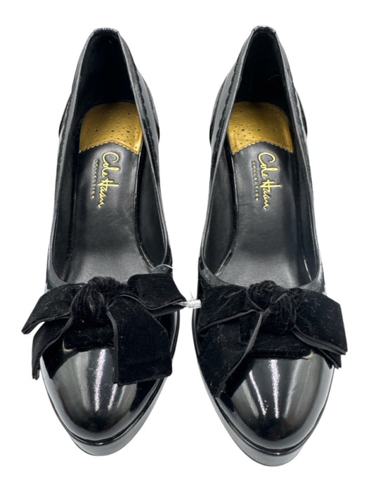 Cole Haan Collection Shoe Size 8B Black Leather Almond Toe Velvet Ribbon Pumps Black / 8B