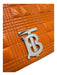 Burberry Orange Leather Quilted Shoulder Chain Magnetic Close Bag Orange / S