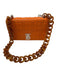 Burberry Orange Leather Quilted Shoulder Chain Magnetic Close Bag Orange / S