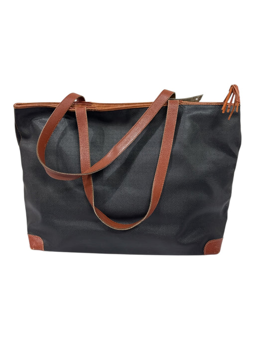 Bottega Veneta Black & Brown Coated Leather Shoulder Strap Studs Bag Black & Brown