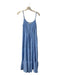 XiRENA Size M Blue Cotton Maxi Scoop Neck Tiered Sleeveless Dress Blue / M