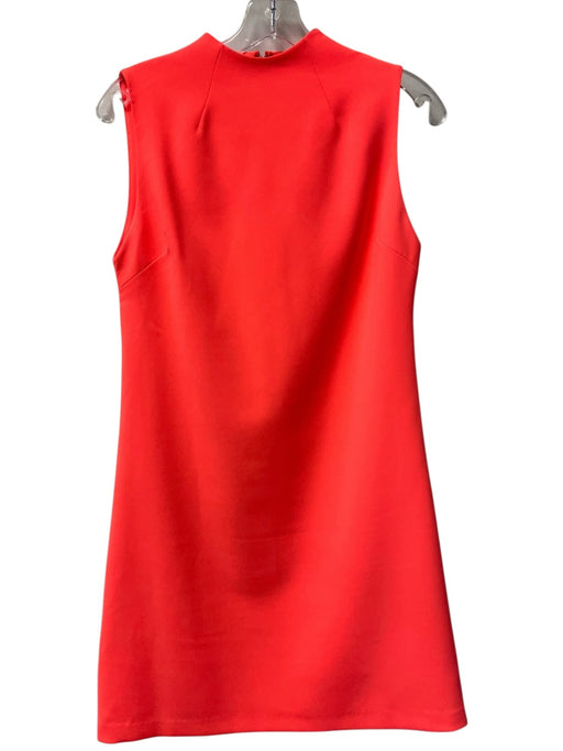 Alice & Olivia Size 10 Neon Orange No Fabric Tag Sleeveless High Neck Dart Dress Neon Orange / 10