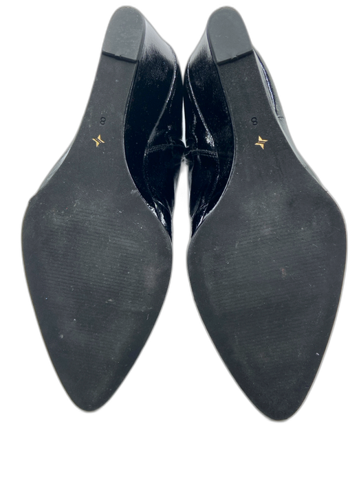 Tuckernuck Shoe Size 8 Black Patent Leather Pointed Toe Wedge Side Zip Boots Black / 8