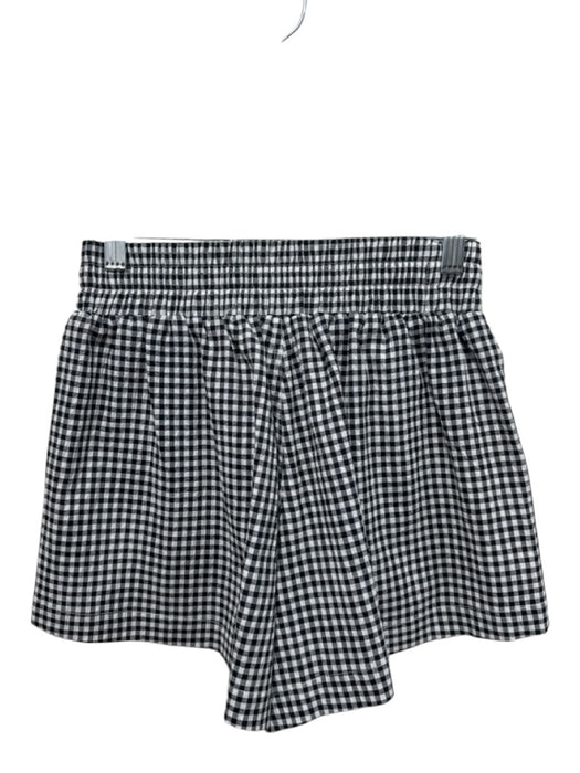 Taylor Tillman Size XS Black & White Cotton Blend Seersucker Gingham Short Set Black & White / XS