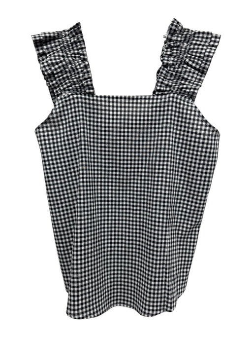 Taylor Tillman Size XS Black & White Cotton Blend Seersucker Gingham Short Set Black & White / XS