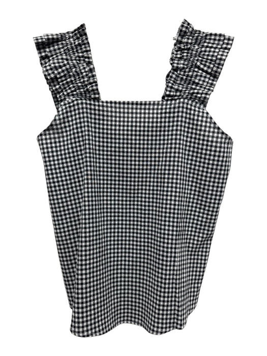 Taylor Tillman Size XS Black & White Cotton Blend Seersucker Gingham Short Set Black & White / XS