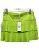 Love The Label Size S Lime Green Cotton Side Zip Pleated Tiered Mini Skirt Lime Green / S