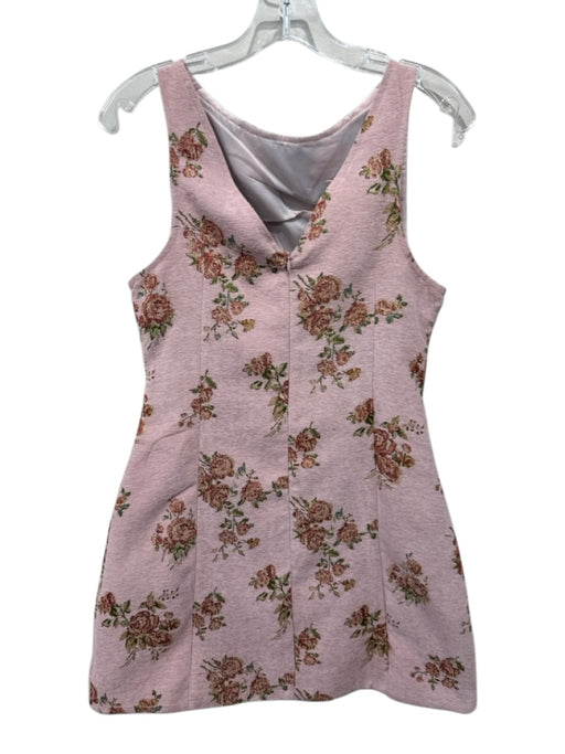 Sofie the Label Size S Pink & Green Polyester Floral Sleeveless V Back Dress Pink & Green / S
