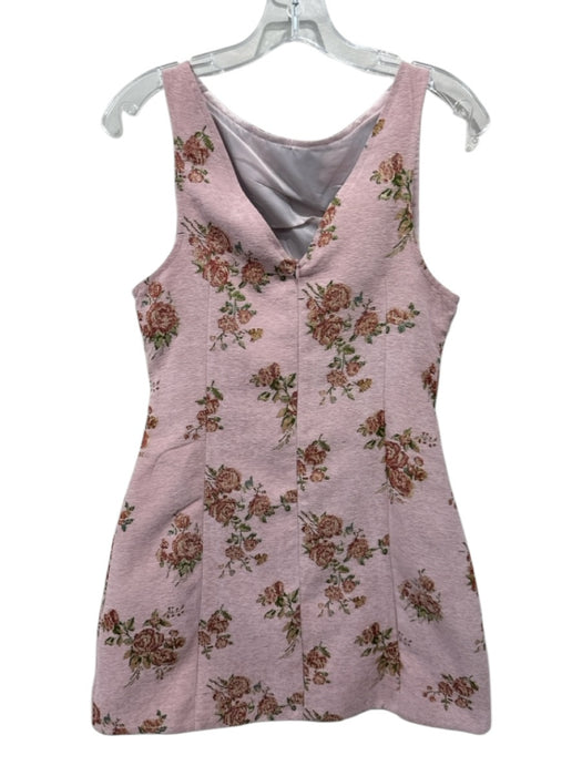 Sofie the Label Size S Pink & Green Polyester Floral Sleeveless V Back Dress Pink & Green / S